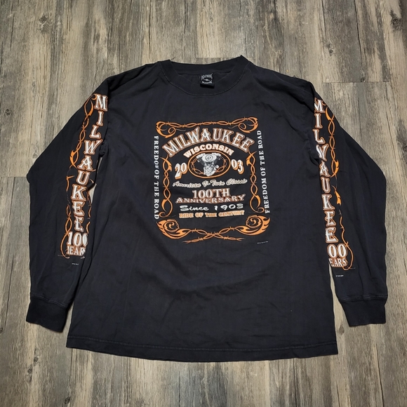 Vtg Lightning Clothing Milwaukee WI V Twin Classic Ride Of The Century Sz Medium - Picture 1 of 6